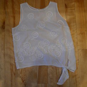 Madewell Size S Sheer White Thank Top